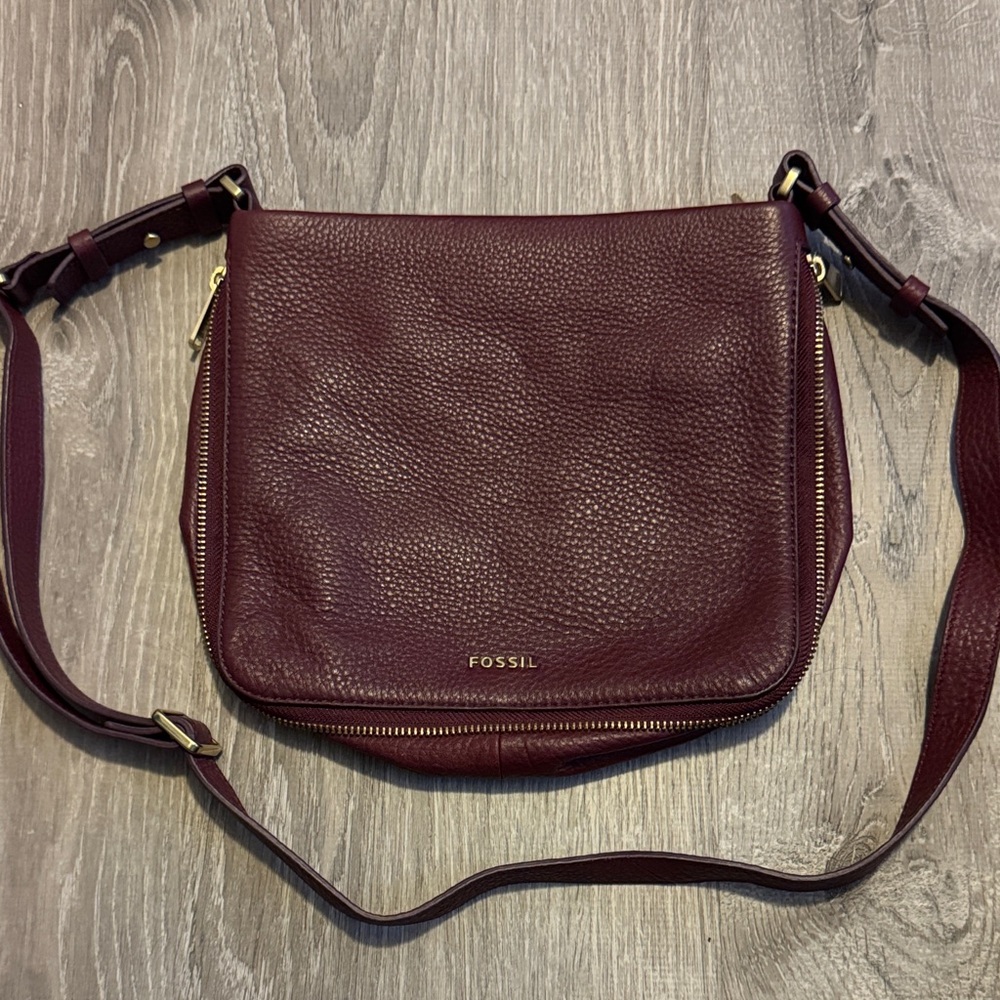 Fossil Deep Burgundy Crossbody Bag
